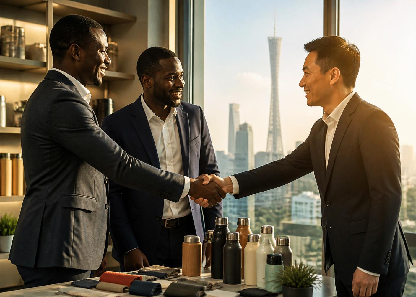African and Chinese partners closing a deal